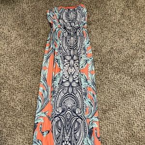 Long strapless dress
